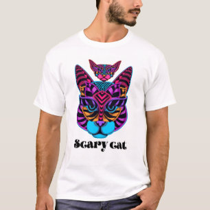 La camisa lleva el diseño de la cabeza de un gato