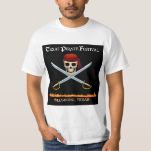 La camisa oficial del festival del pirata de Tejas
