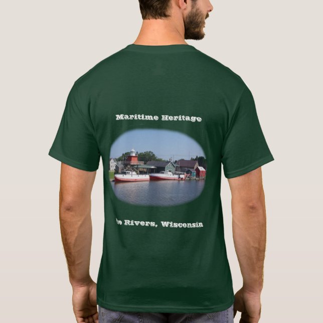 La camisa oscura de los dos ríos Wisconsin (Reverso)