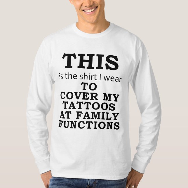 La camisa que llevo para cubrir mis tatuajes para (Anverso)