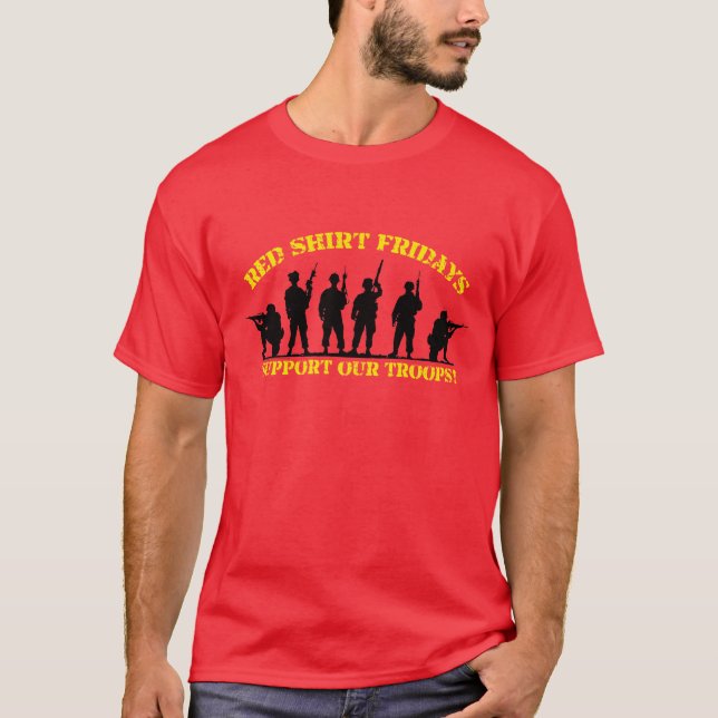 La camisa roja viernes apoya a nuestras tropas (Anverso)