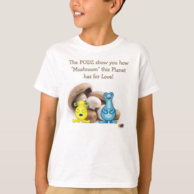 La camiseta "Amor por el planeta" del planeta PODZ (Anverso)