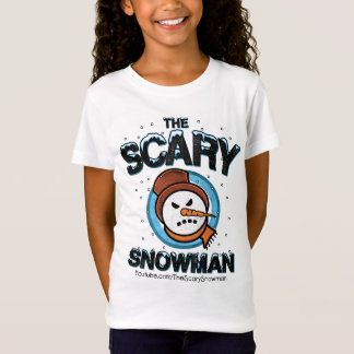 La camiseta asustadiza del muñeco de nieve