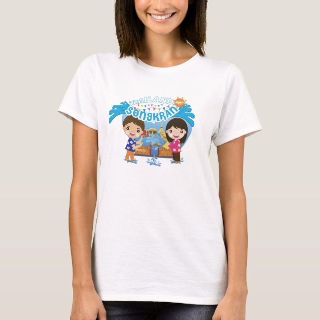 La camiseta básica 102 de las mujeres de Songkran (Anverso)