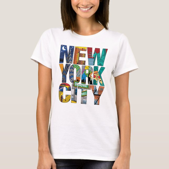 La camiseta básica de las mujeres de New York City (Anverso)