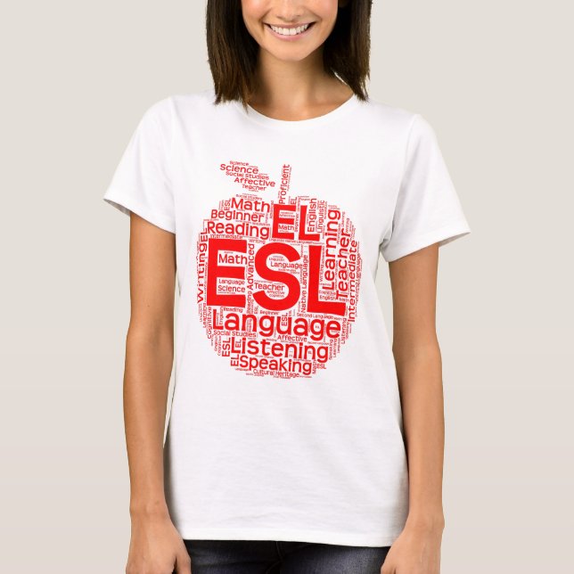 La camiseta básica de las mujeres del ESL (Anverso)