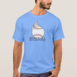 La camiseta básica de los hombres, azul de