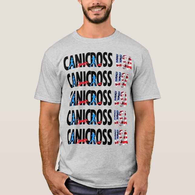 La camiseta básica de los hombres de Canicross los (Anverso)