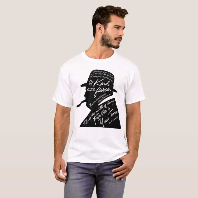 La camiseta básica de los hombres de Churchill (Anverso completo)