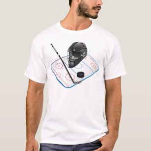 La camiseta básica de los hombres del hockey sobr