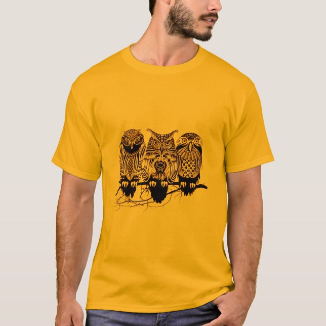 La camiseta básica de los hombres del trío del (Anverso)