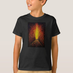 La camiseta básica de los niños de la erupción del