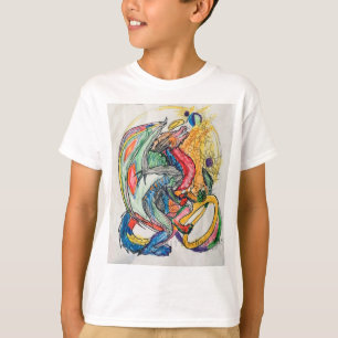 La camiseta básica de los niños del dragón