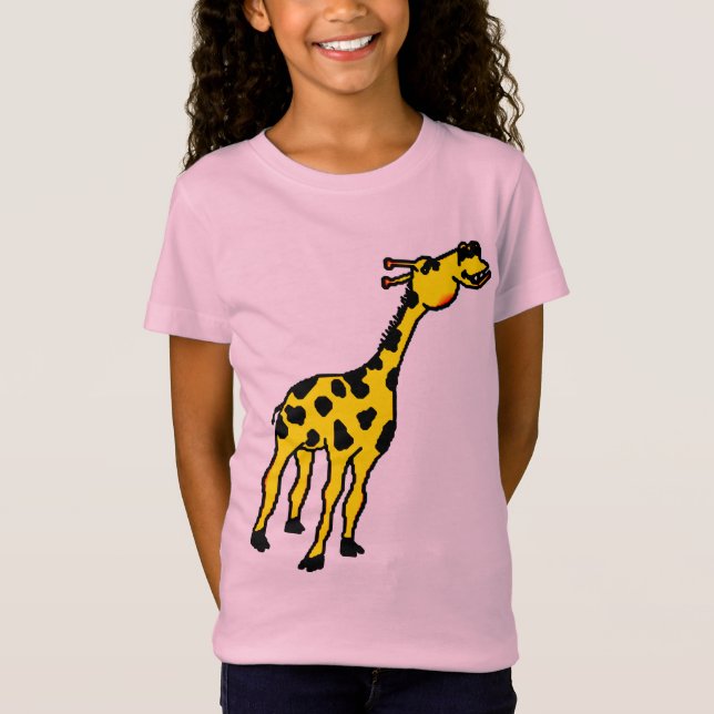 la camiseta cabida jirafa del chica (Anverso)