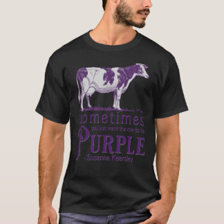 La camiseta clásica de la vaca púrpura