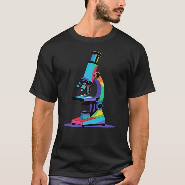 La camiseta con microscopio de Science Lover (Anverso)