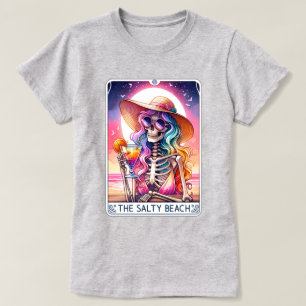La camiseta con tarjeta Tarot Skeleton Beach Salty