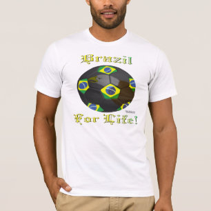 La camiseta de 4 hombres de la vida del Brasil