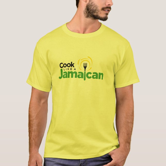 La camiseta de algodón amarilla de los hombres (Anverso)