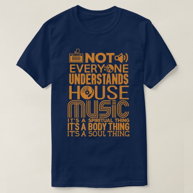 La camiseta de Amante de la música de la casa no l (Diseño del anverso)