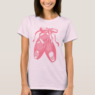 La camiseta de ballet de las mujeres rosas claras