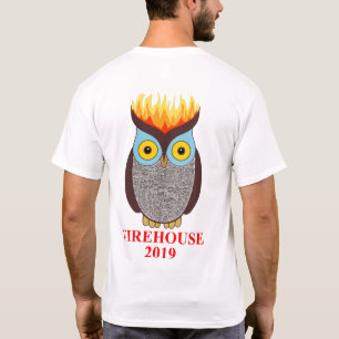 La camiseta de Brown del búho de los hombres