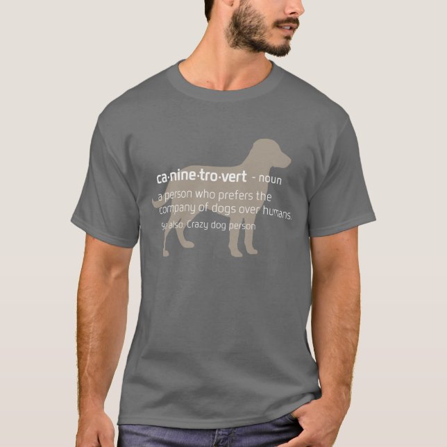La camiseta de Caninetrovert para los amantes del (Anverso)