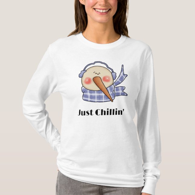 La camiseta de Chillin, un tonto hombre de nieve (Anverso)
