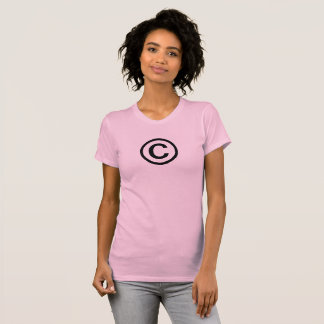 La camiseta de Copyright de las mujeres del