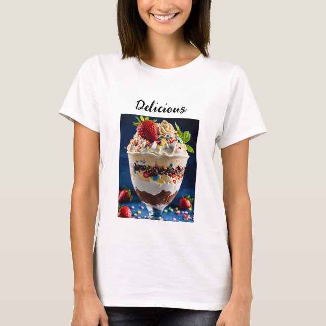 La Camiseta De Crema De Hielo Más Deliciosa De La  (Anverso)