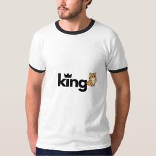 La camiseta de diseño del rey y amante de los gato