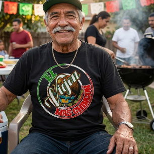 La Camiseta de Estampado Mexicano El Viejon Mas Ch