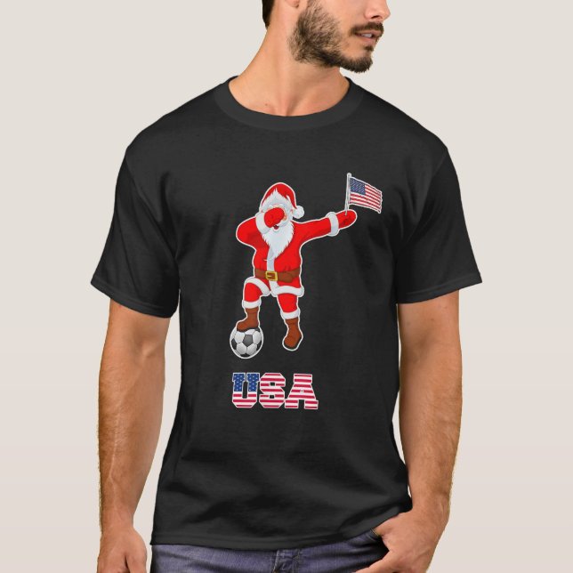 La camiseta de fútbol estadounidense Dabbing Santa (Anverso)