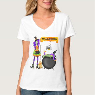 La camiseta de Halloween de la bruja de las