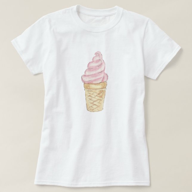 La camiseta de helado de la mujer escarchada del (Diseño del anverso)
