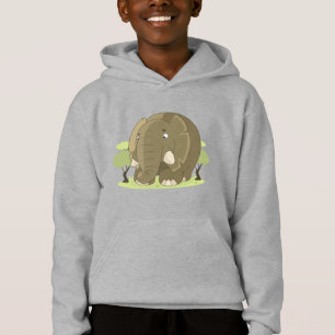 La camiseta de Hoodie Hoodie, un elefante verde pa