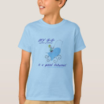 La camiseta de la abuelita del muchacho americano
