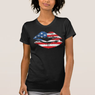 La camiseta de la bandera americana y de los