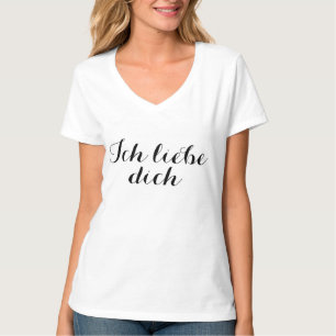 La camiseta de la caligrafía de las mujeres negra