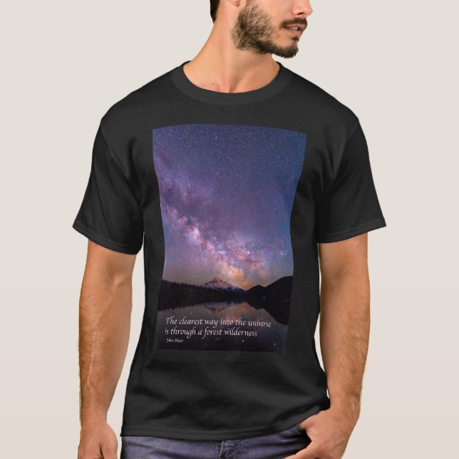 La camiseta de la cita de John Muir sobre las estr (Anverso)