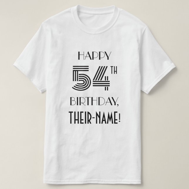 La camiseta de la fiesta de cumpleaños número 54 i (Diseño del anverso)