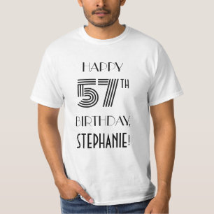 La camiseta de la fiesta de cumpleaños número 57 i