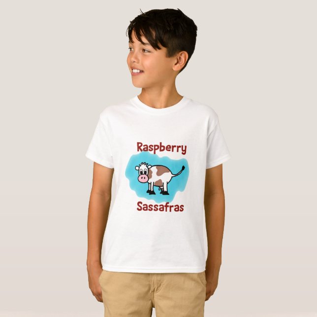 La camiseta de la frambuesa del niño clásico del (Anverso completo)