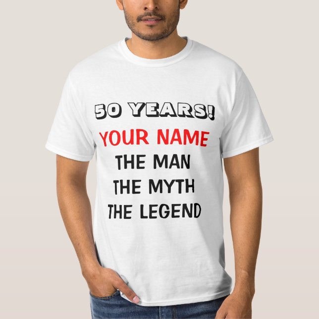 La camiseta de la leyenda del mito del hombre para (Anverso)