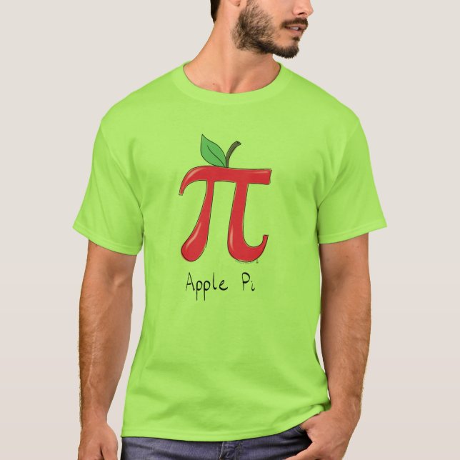 La camiseta de la matemáticas pi de Apple pi de (Anverso)