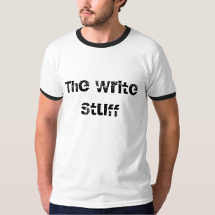 La camiseta de la materia de la escritura