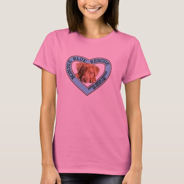 La camiseta de la mujer azul del rescate de Bonnie (Anverso)