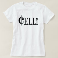 La camiseta de la mujer básica de los violoncelos