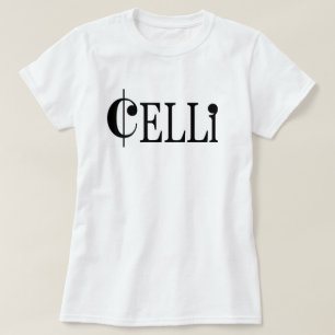 La camiseta de la mujer básica de los violoncelos