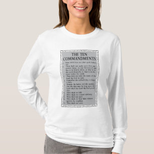La camiseta de la mujer de la Biblia de los diez m